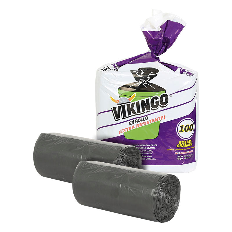 Large black garbage bags 57 liters 100 units
