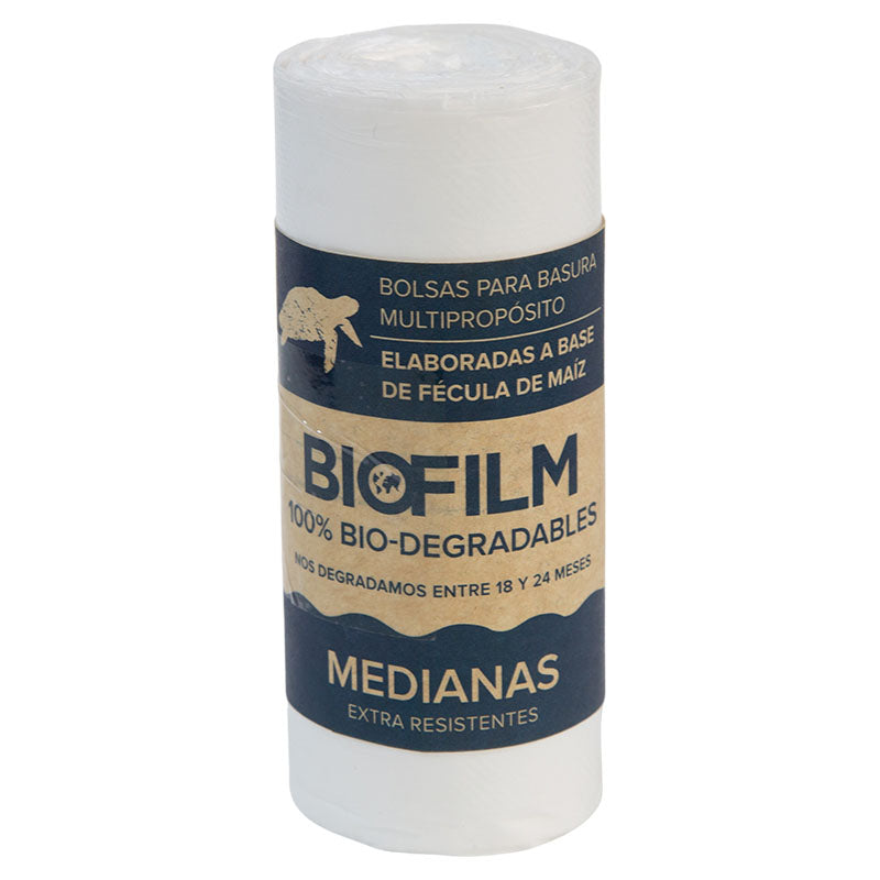 Medium biodegradable trash bags 30 ct off-white Biofilm