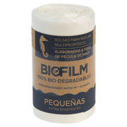 Small biodegradable trash bag 50 units bone white Biofilm