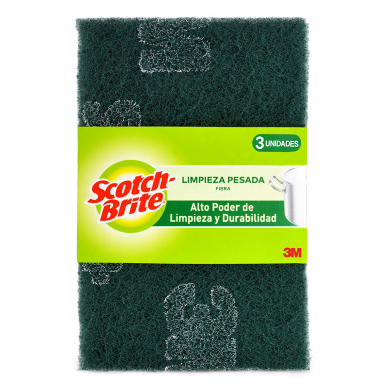 Kitchen scourer set 3 units green