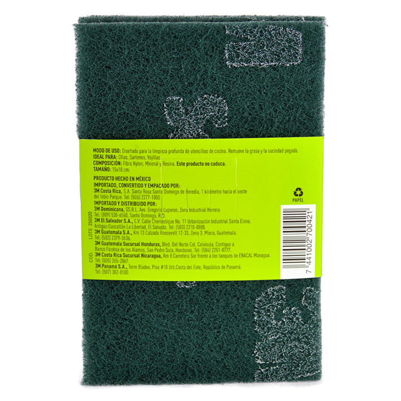 Kitchen scourer set 3 units green