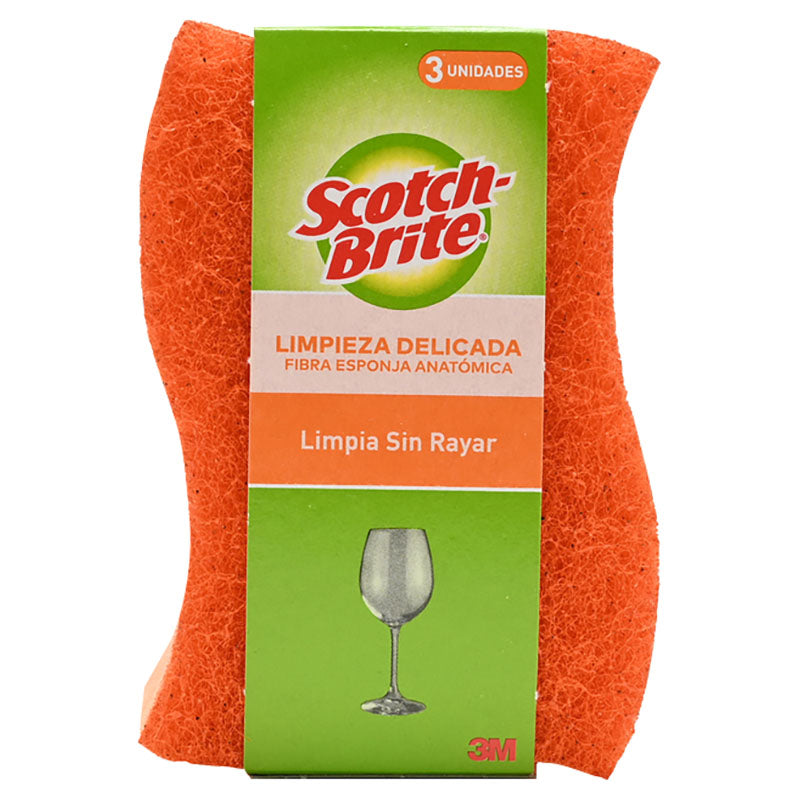 Scratch-free kitchen scourer set, 3 units, orange