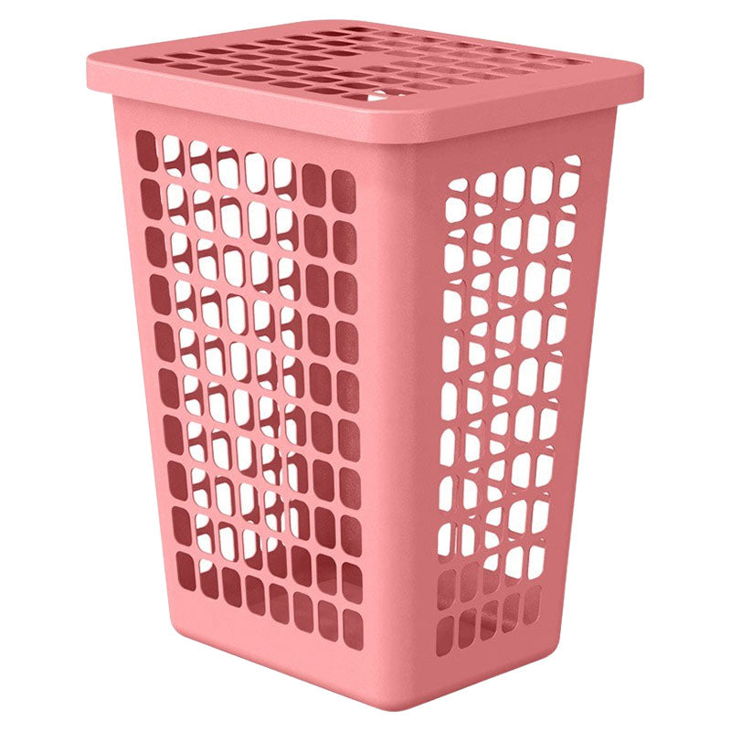 Cesta para ropa plástica rectangular 55 litros variedad de colores