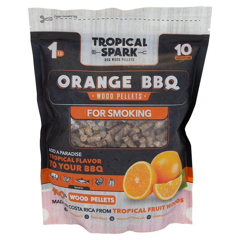 Orange Smoking Wood Pellets Recycled 453g Tropical Spark