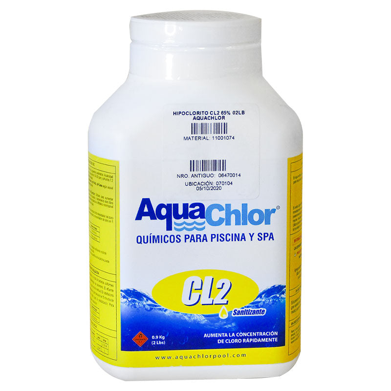 Calcium Hypochlorite (Cl2) 70% for pools, granular, 2 lb (0.9 kg)