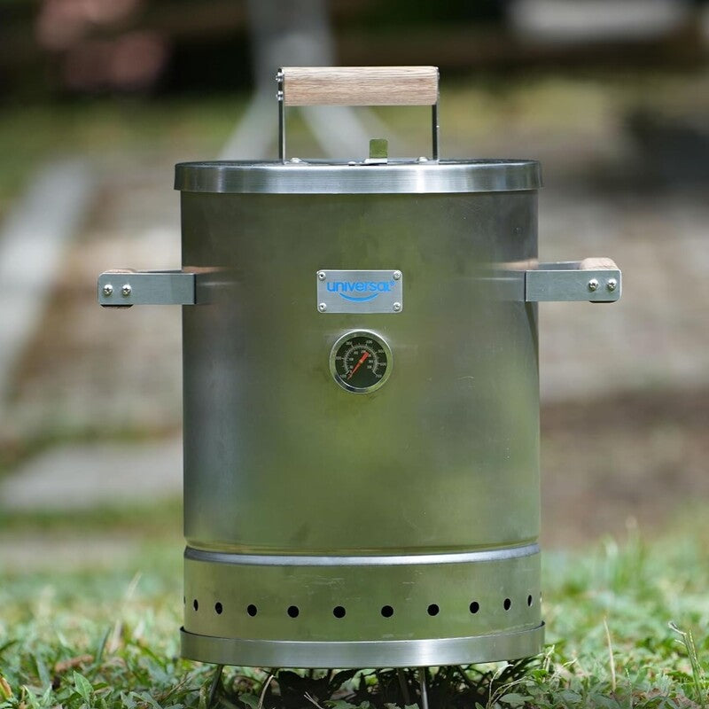 6 lb Charcoal Smoker with Universal Thermometer