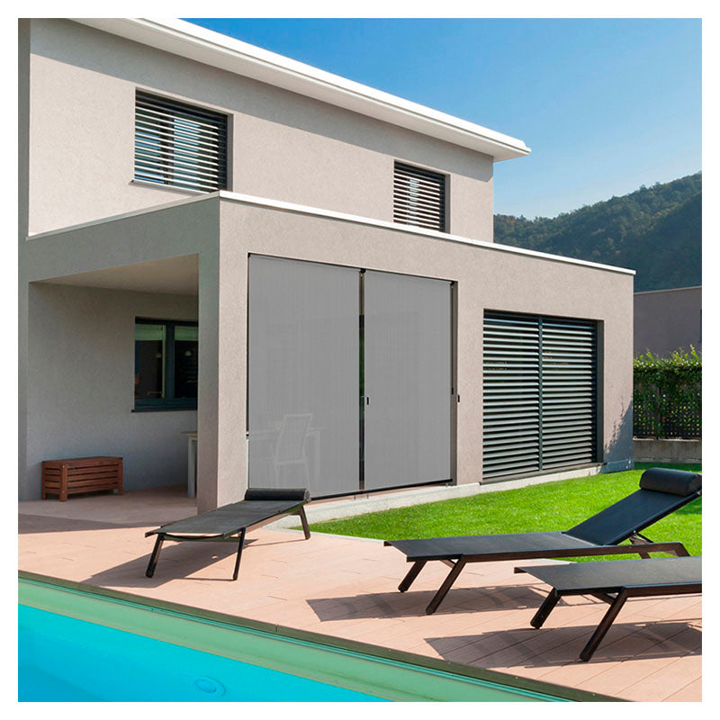 Toldo vertical rectangular 2 x 3 m gris impermeable
