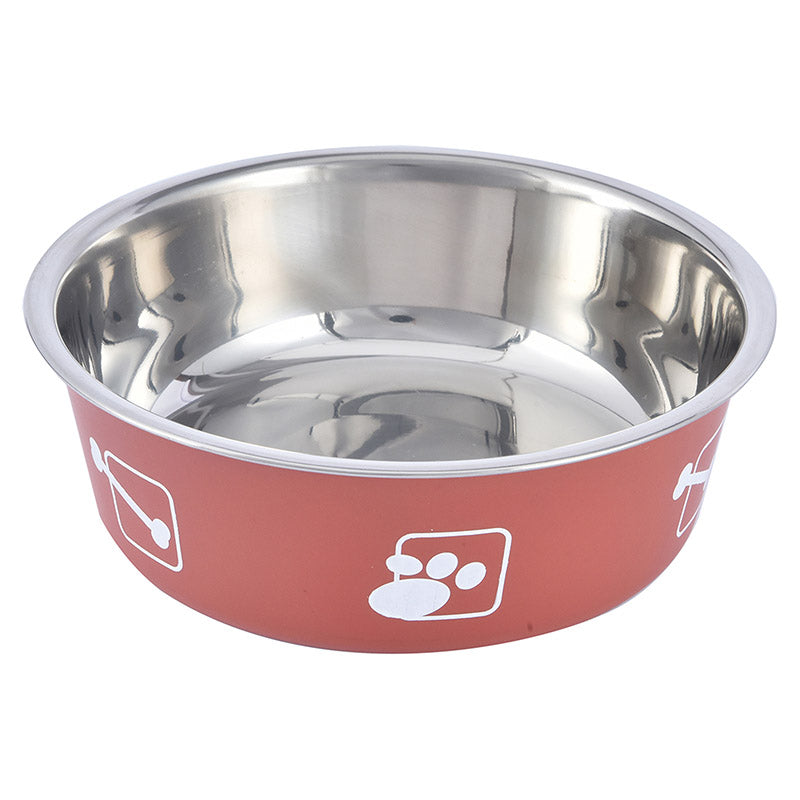 Taza para alimento mascotas acero inoxidable 20 cm antideslizante