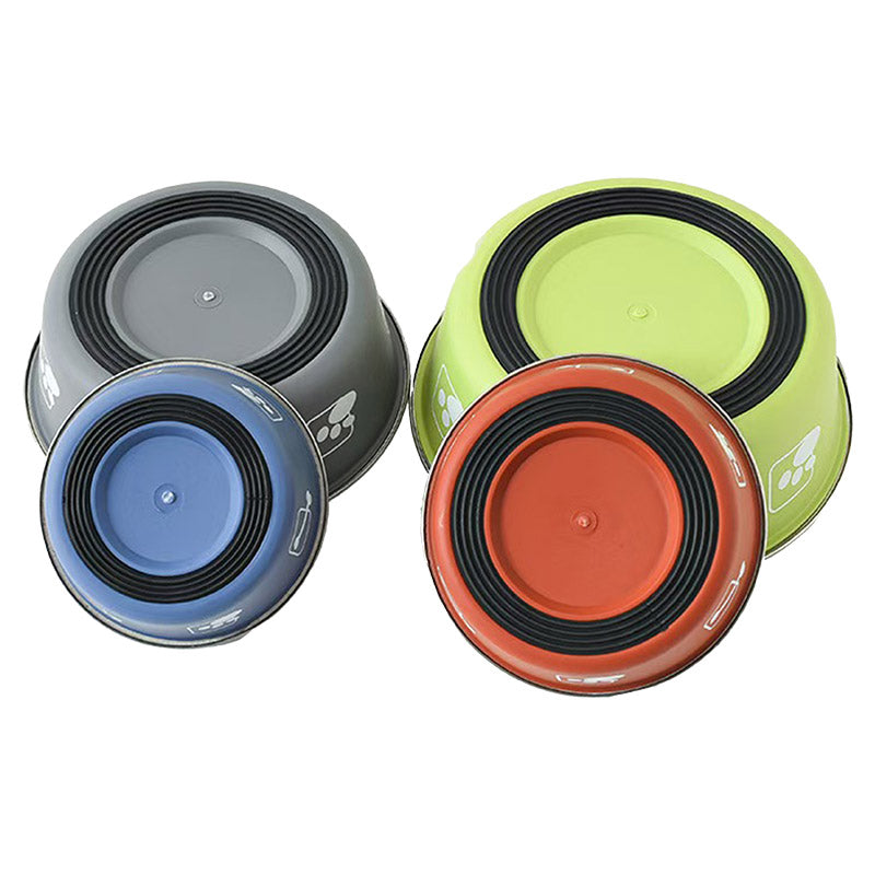 Taza para alimento mascotas acero inoxidable 20 cm antideslizante