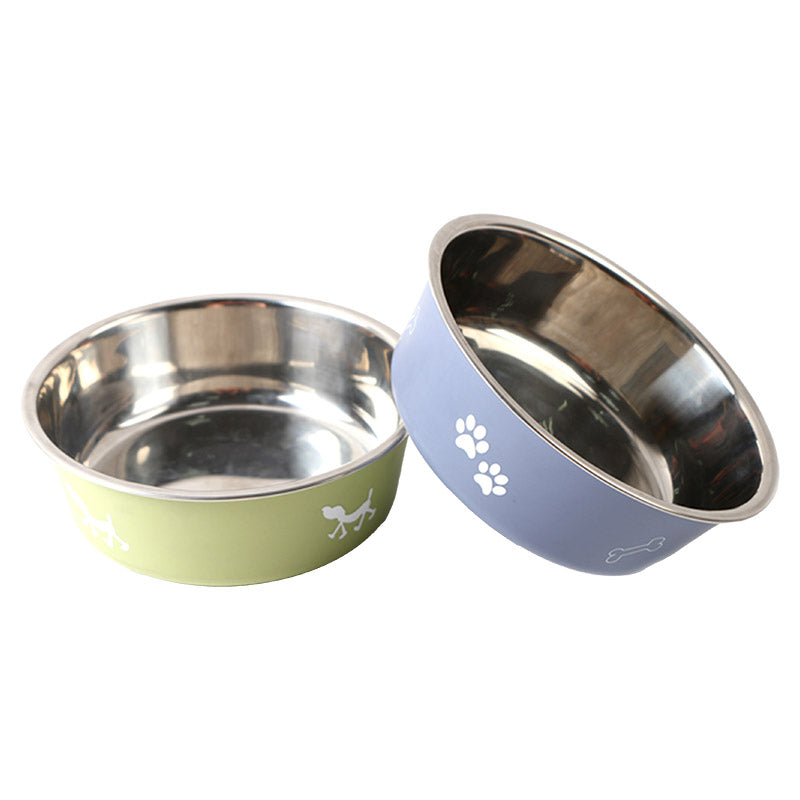 Taza para alimento mascotas acero inoxidable 20 cm antideslizante