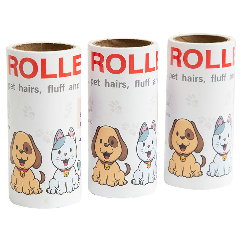 Set of 3 lint roller refills, 180 sheets (60 per roll)