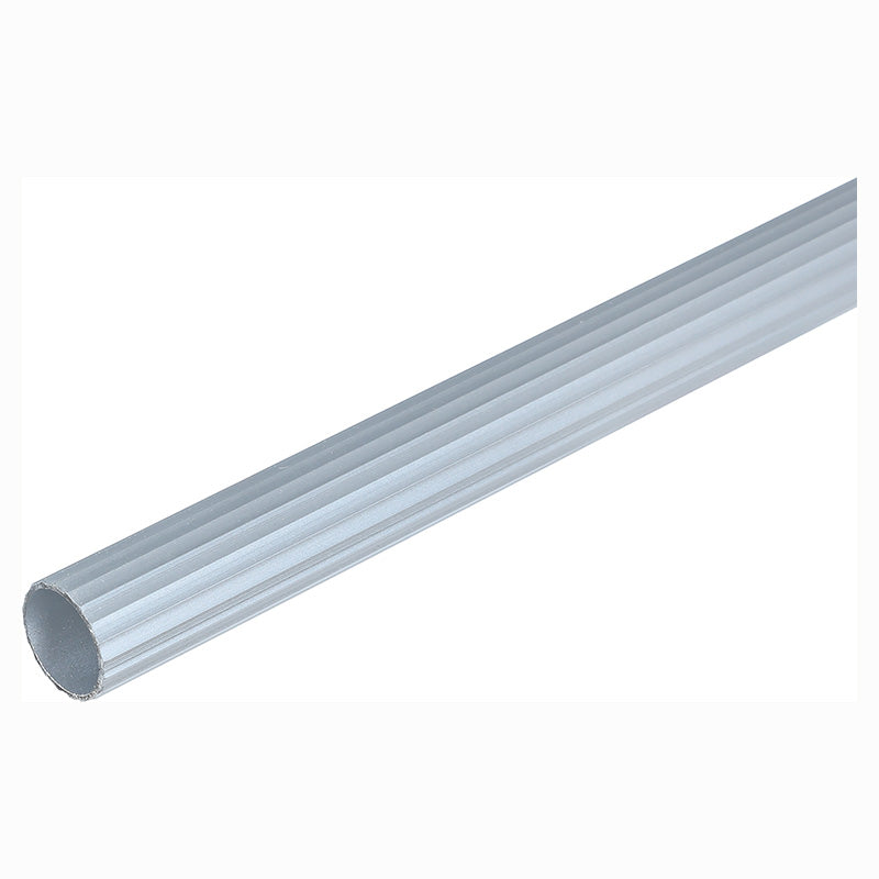 Slotted silver curtain rod 3/4" x 1.5 m