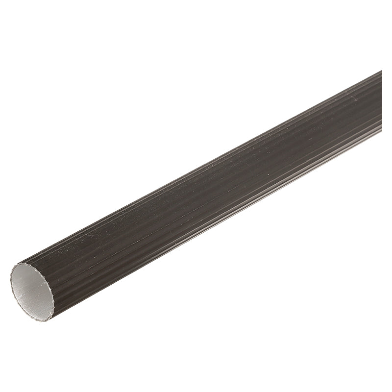 Slotted brown curtain rod 1" x 2.5 m