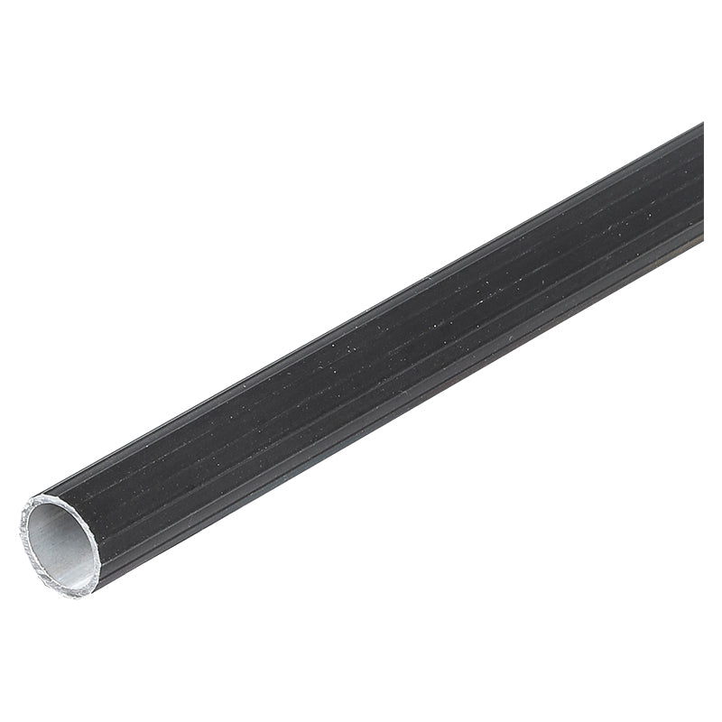 Grooved brown curtain rod 1/2" x 2 m