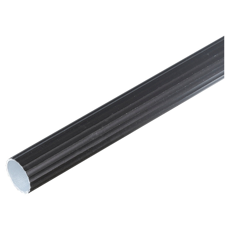 Brown grooved curtain rod 3/4" x 2.5 m