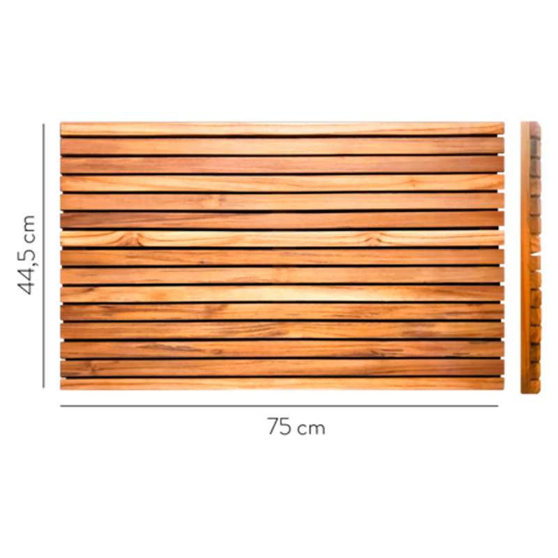 Mat teca natural 75 x 44,5 cm Woodpecker