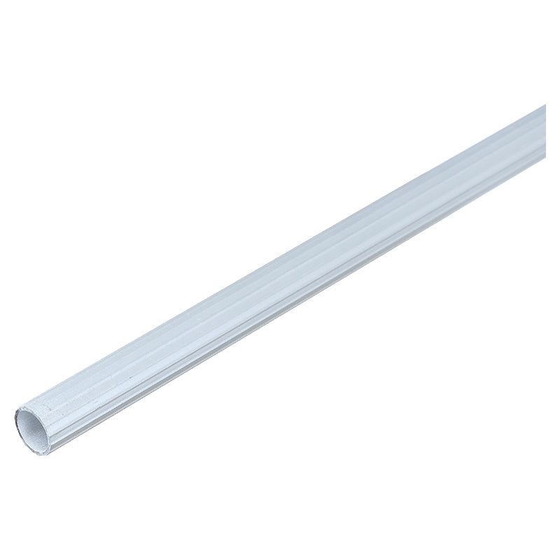 Tubo cortinero ranurado plata 1/2" x 2,5 m