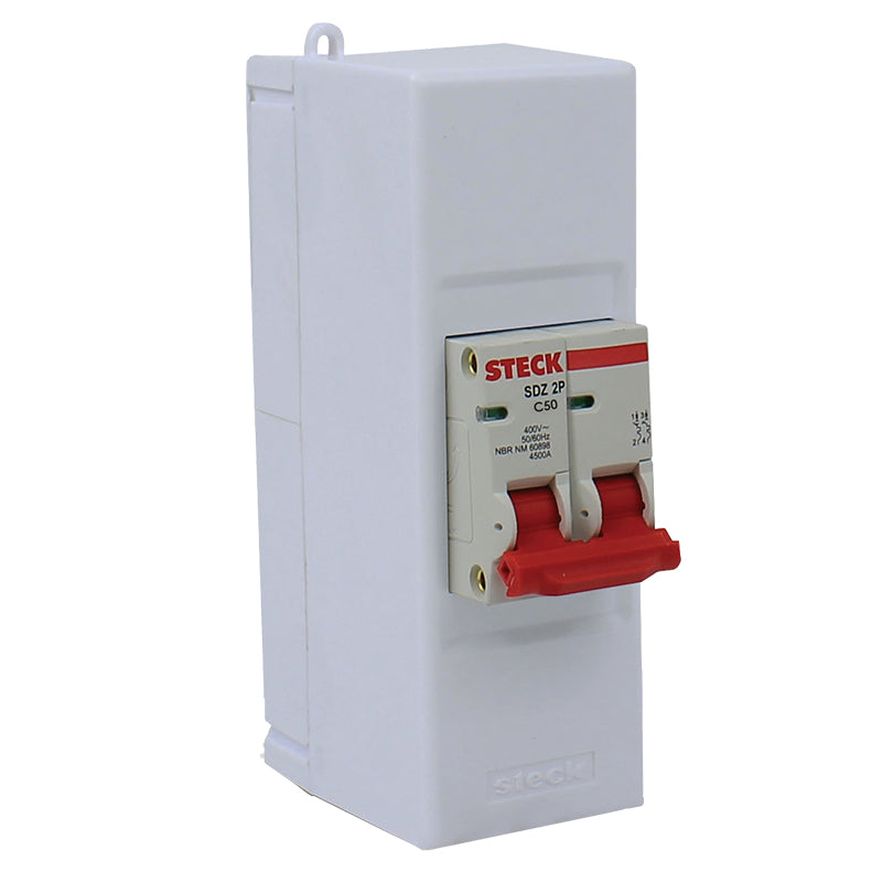 Interruptor 2 x 40 A con caja circuito secundario Steck