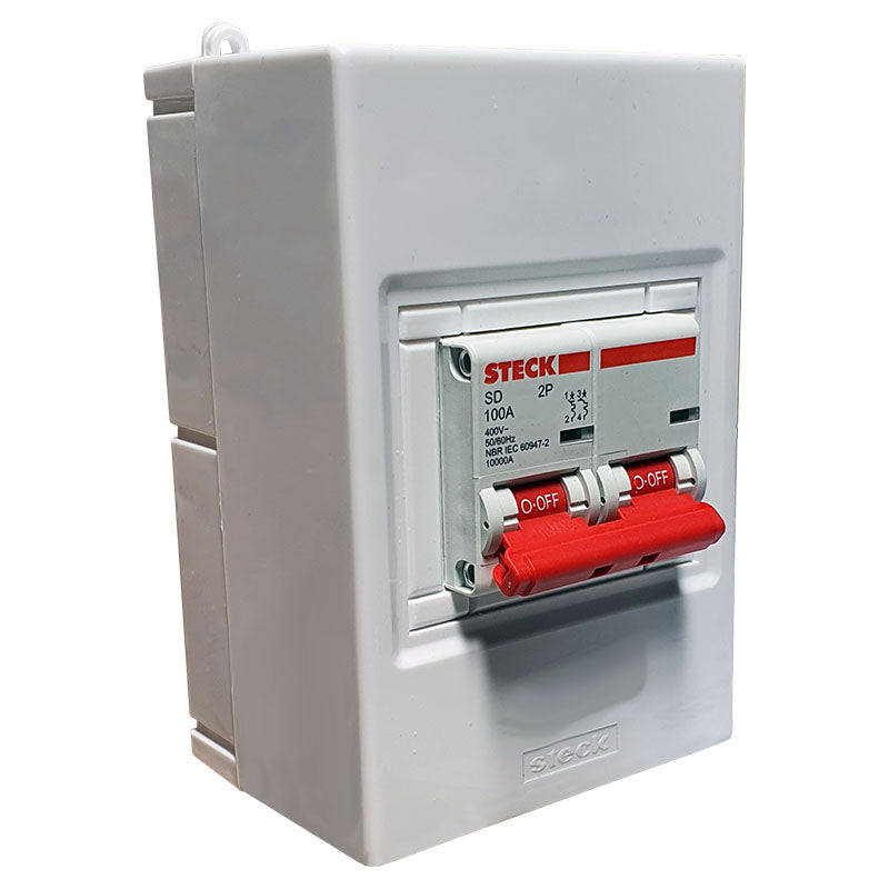 Interruptor 2 x 100 A con caja acometida principal Steck