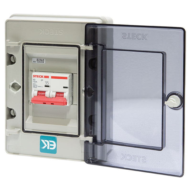 Interruptor 2 x 100 A con caja grande acometida principal Steck