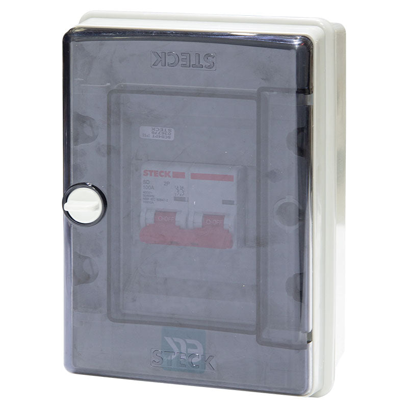 Interruptor 2 x 100 A con caja grande acometida principal Steck