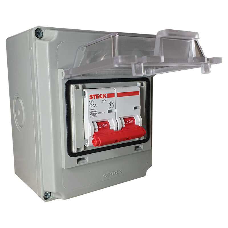 Interruptor 2 x 100 A con caja pequeño acometida principal