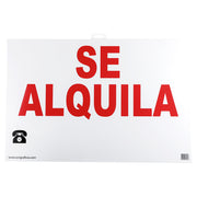 Rótulo: "Se Alquila" 40 x 60 cm