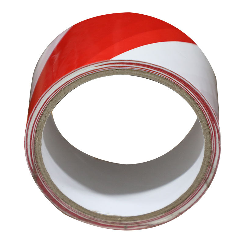Cinta adhesiva de seguridad blanco y rojo 2" x 20 m