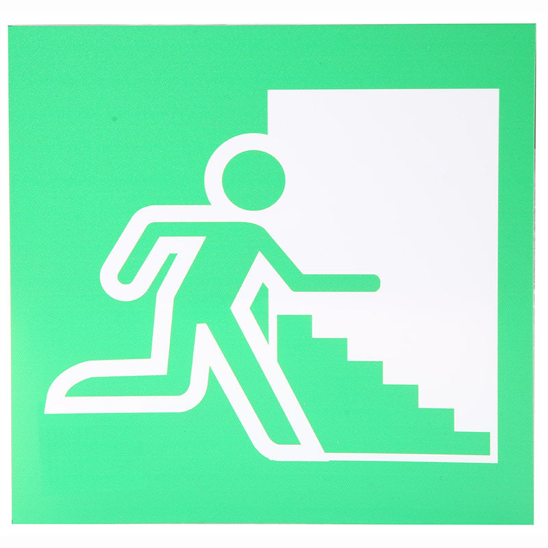 Rótulo escalera derecha 20 x 20 cm