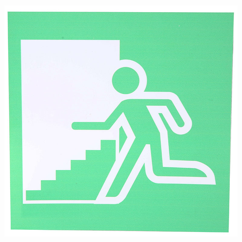 Rótulo escalera izquierda 20 x 20 cm