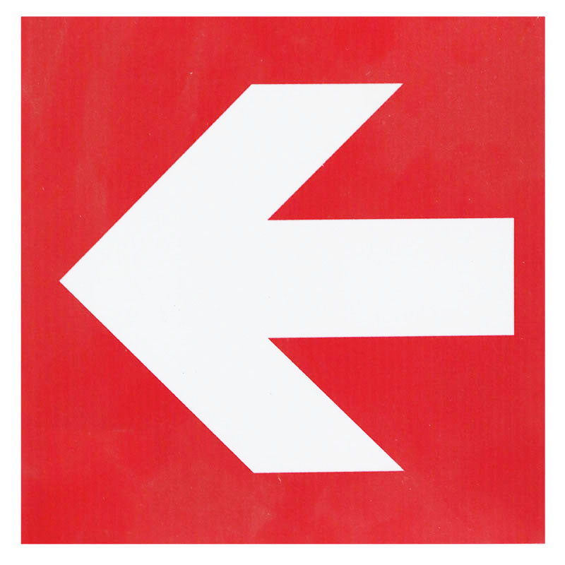 Rótulo flecha roja 20 x 20 cm