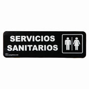 Rótulo "Servicios sanitarios"