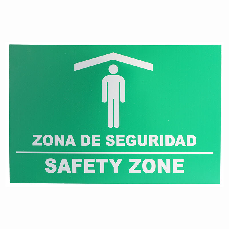 Rótulo: "Zona de seguridad" 20 x 30 cm