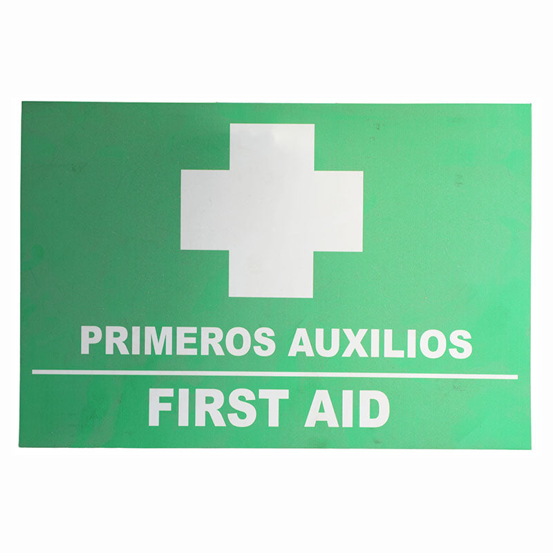 Rótulo: "Primeros auxilios" 20 x 30 cm