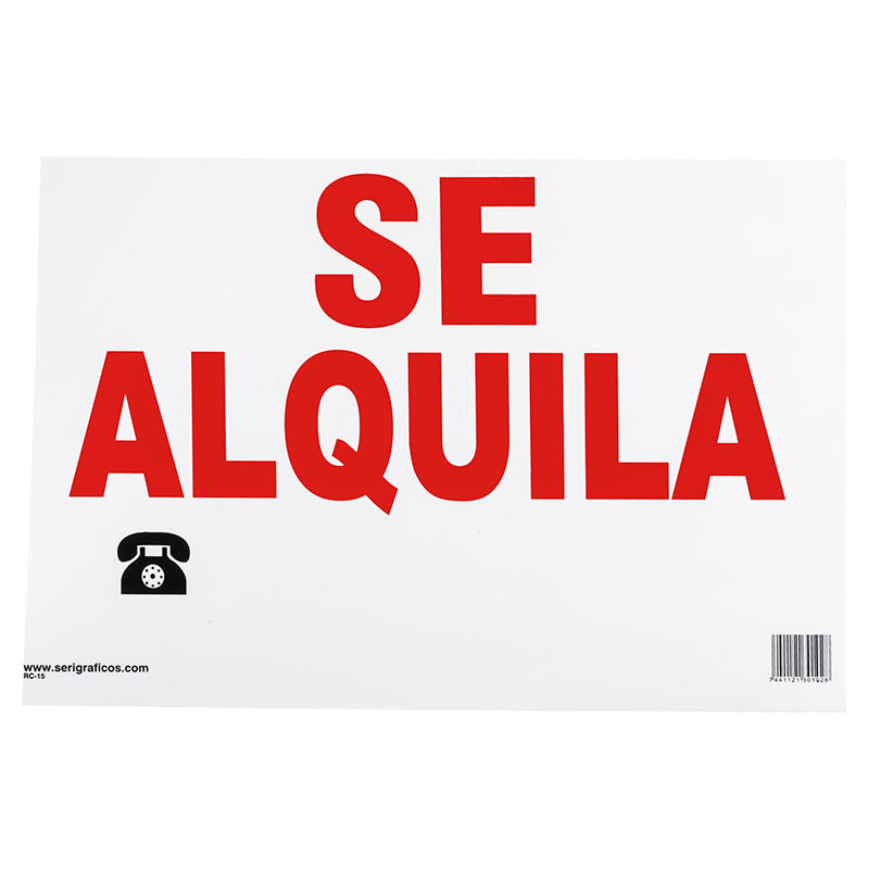Rótulo: "Se Alquila"
