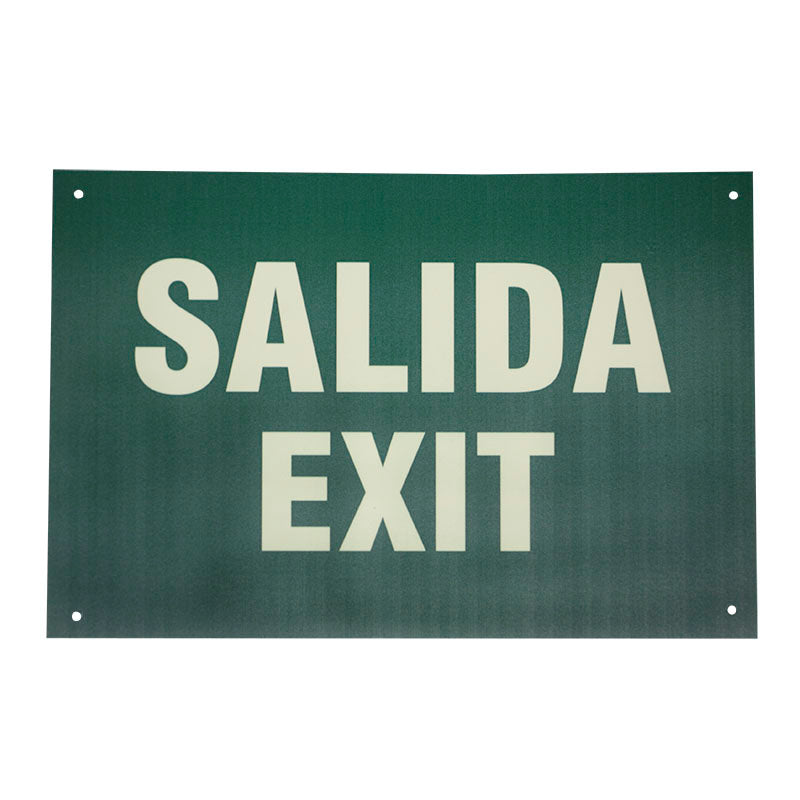 Rótulo: "Salida - Exit"