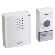 Timbre inalámbrico blanco con pulsador
