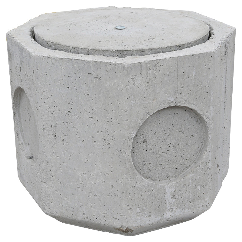 Concrete octagonal junction box 100 mm