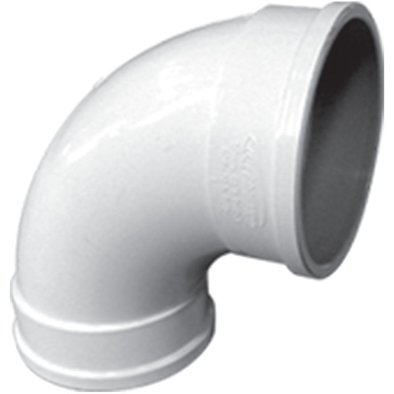 Codo 90° PVC 2" para canoa con protección UV