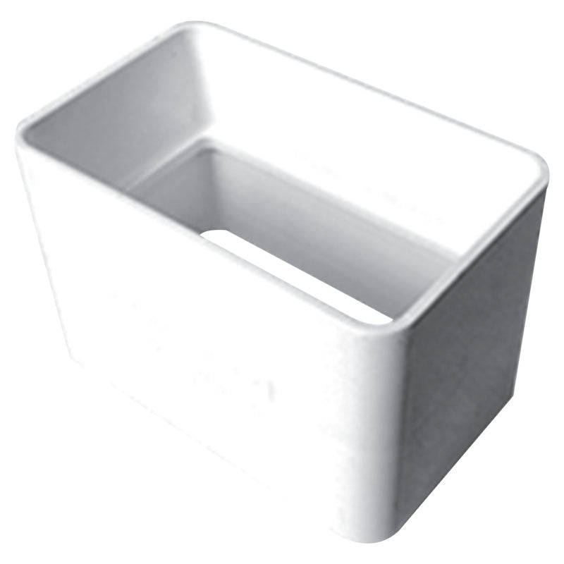 Unión para bajante rectangular de PVC