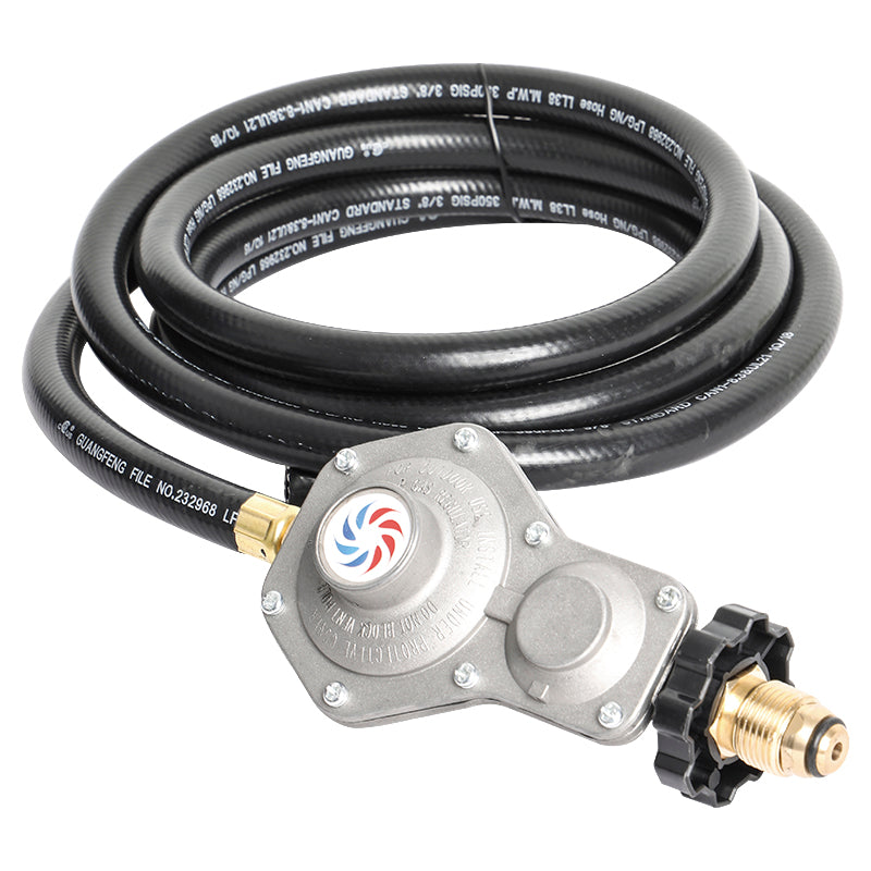 Gas regulator with threaded connection and 3m hose