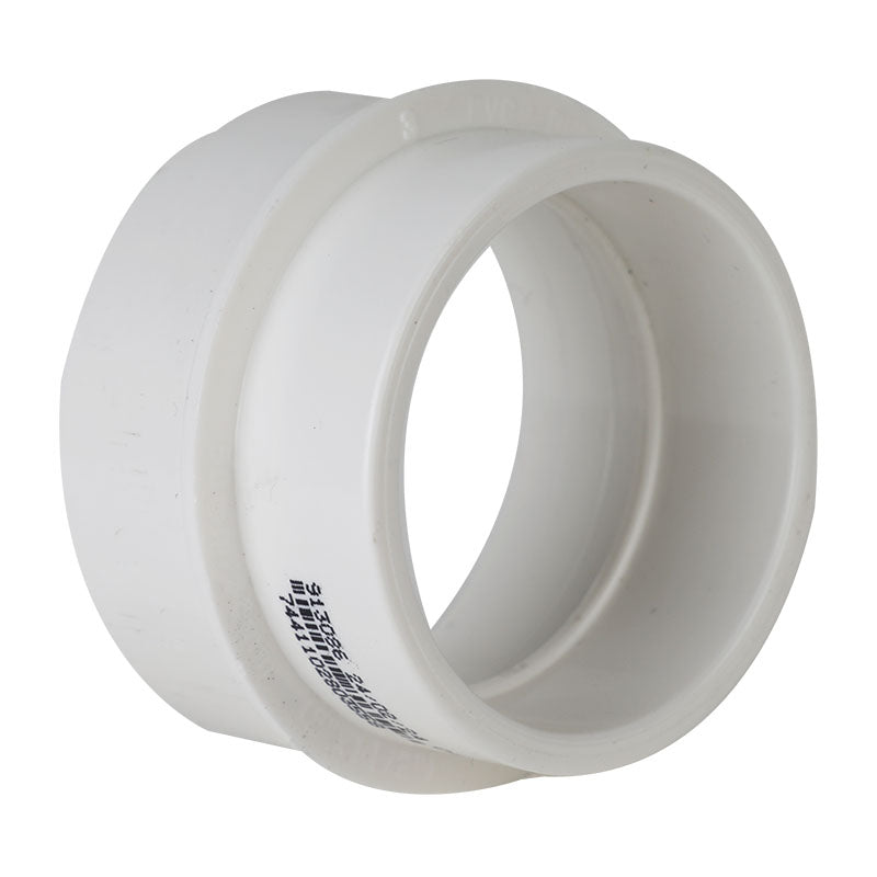 PVC sanitary reducer 2" to 1 1/2" thick wall