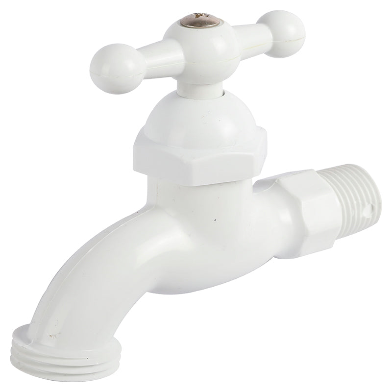 White PVC jet valve 1/2"