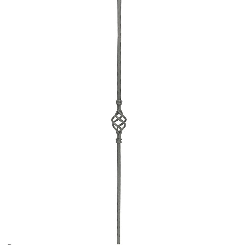 Barrote de hierro forjado de 1 piña- 48"