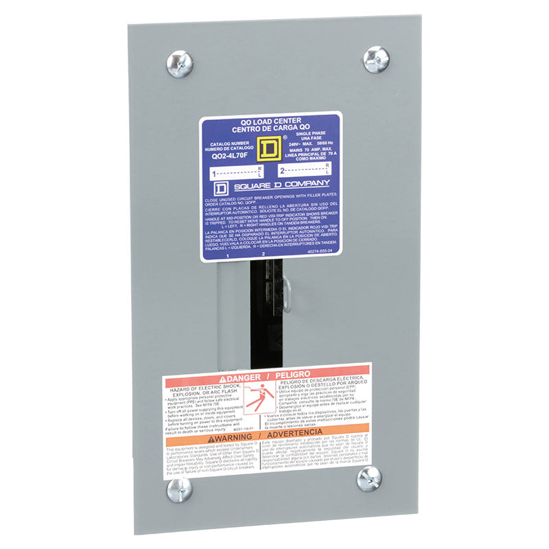 Square D QO 2P 70 A flush mount load center