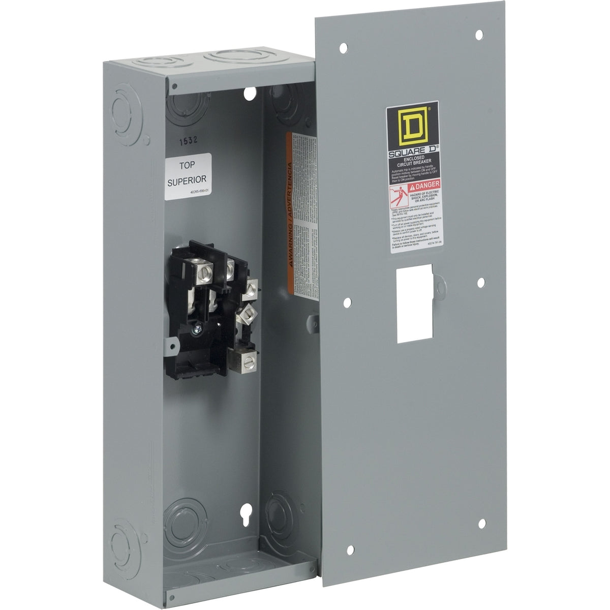 Square D QO2100BNF 2P 100 A Load Center with Flush Cover