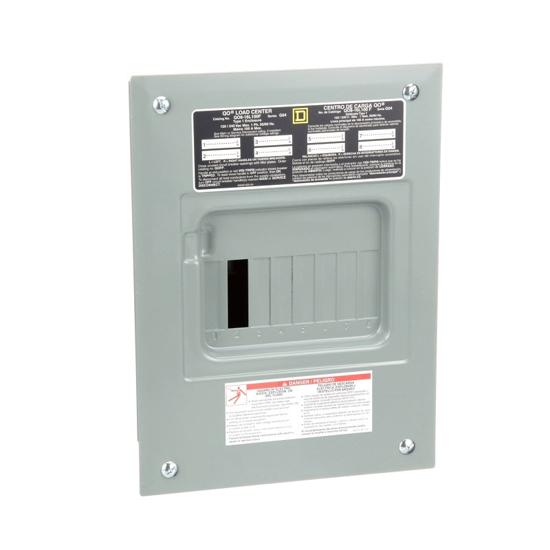 Square D QO 8-Space 100A Flush Mount Load Center