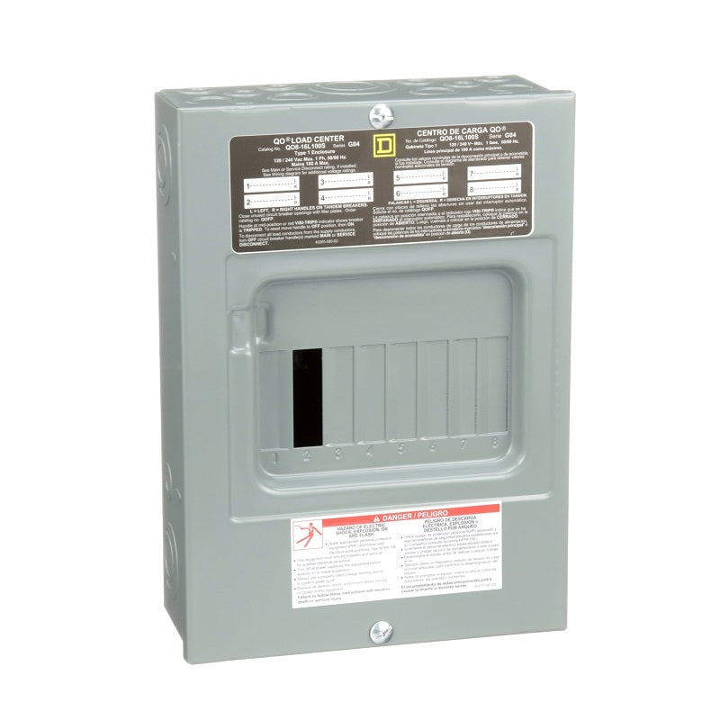 QO 8-Space 100A Surface Mount Load Center Square D