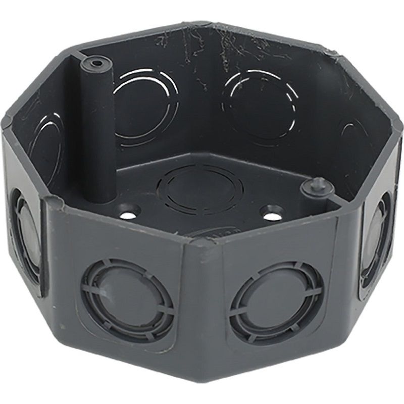 Octagonal PVC conduit box