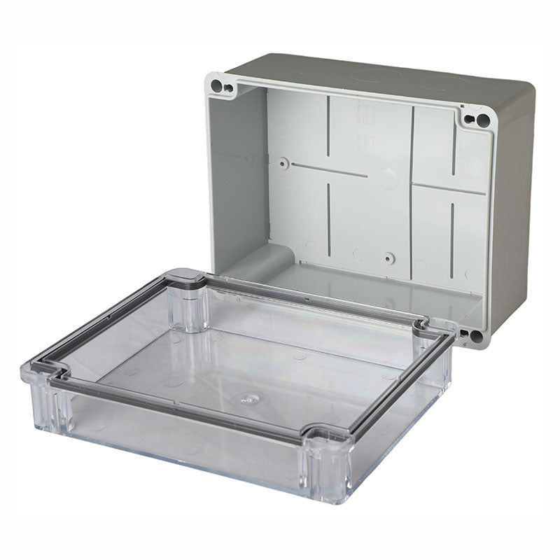 Caja pared lisa tapa transparente 22 x 17 x 12 cm